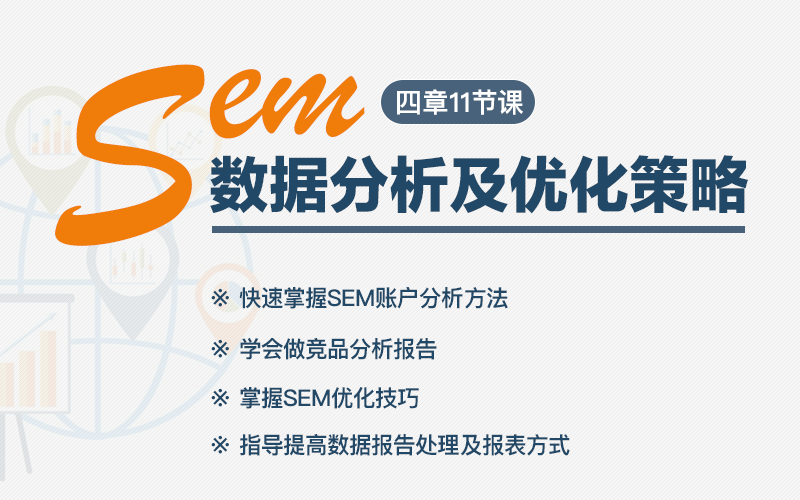SEM数据分析及优化策略 授课老师:小师妹课程封面